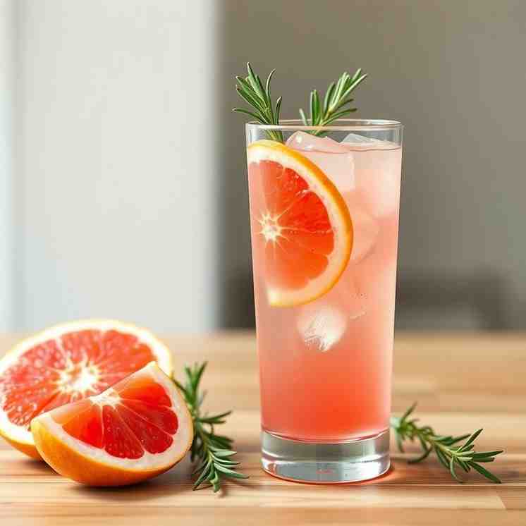 Homemade Pink Grapefruit Sparkling Drink - Refreshing & Healthy
